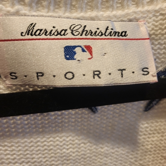 Vintage Cleveland Indians Wahoo Womens Red White & Blue Marisa Christina Vest XL - Picture 7 of 9